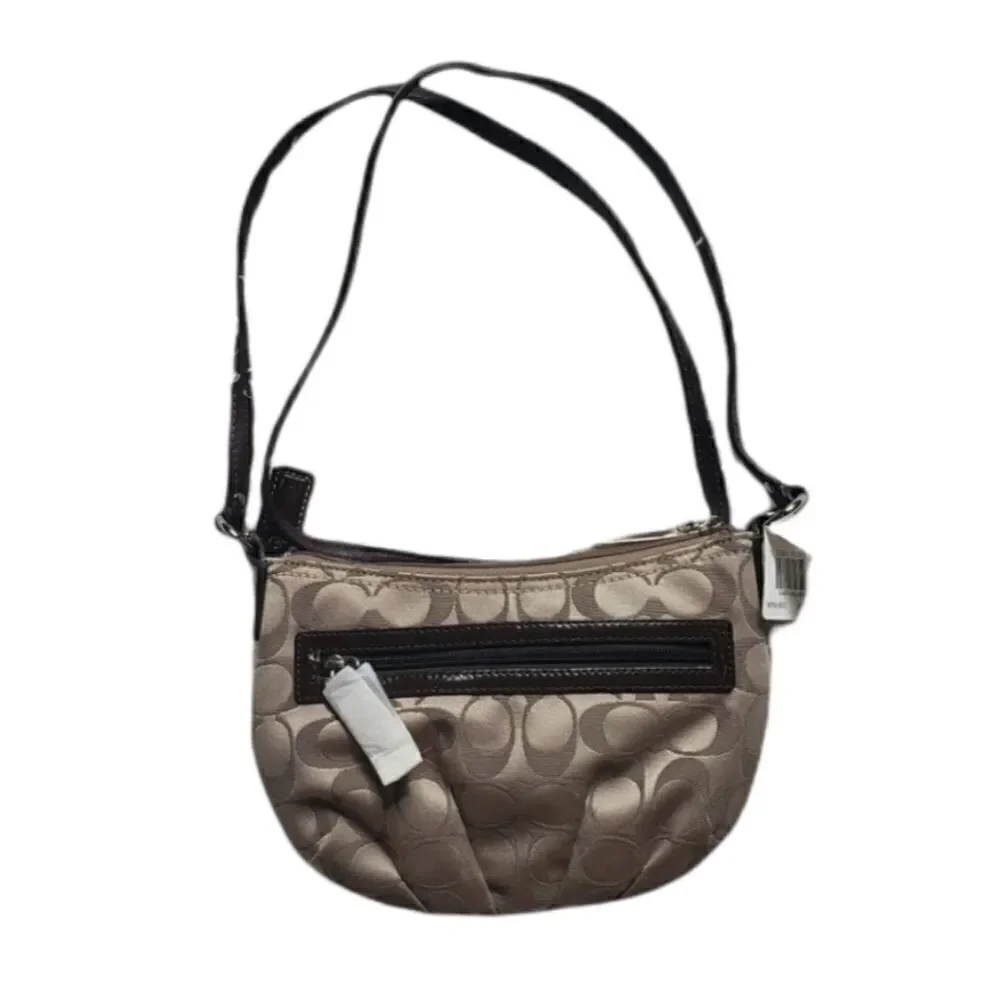 Coach Signature Logo Crossbody In Tan